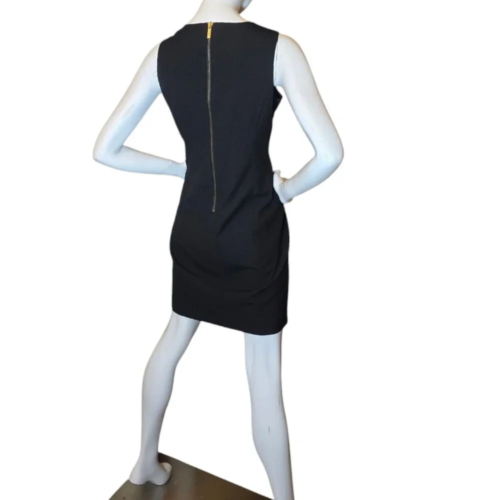 MICHAEL KORS Black Sheath Sleeveless Mini Dress sz 10